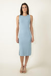 Sleeveless Ribbed Slit Fitted Dress by Thread And Supply