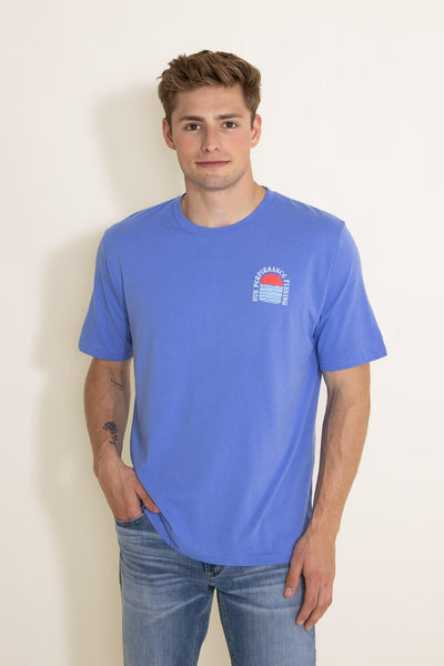 Huk Men's American Tee XL Crystal Blue