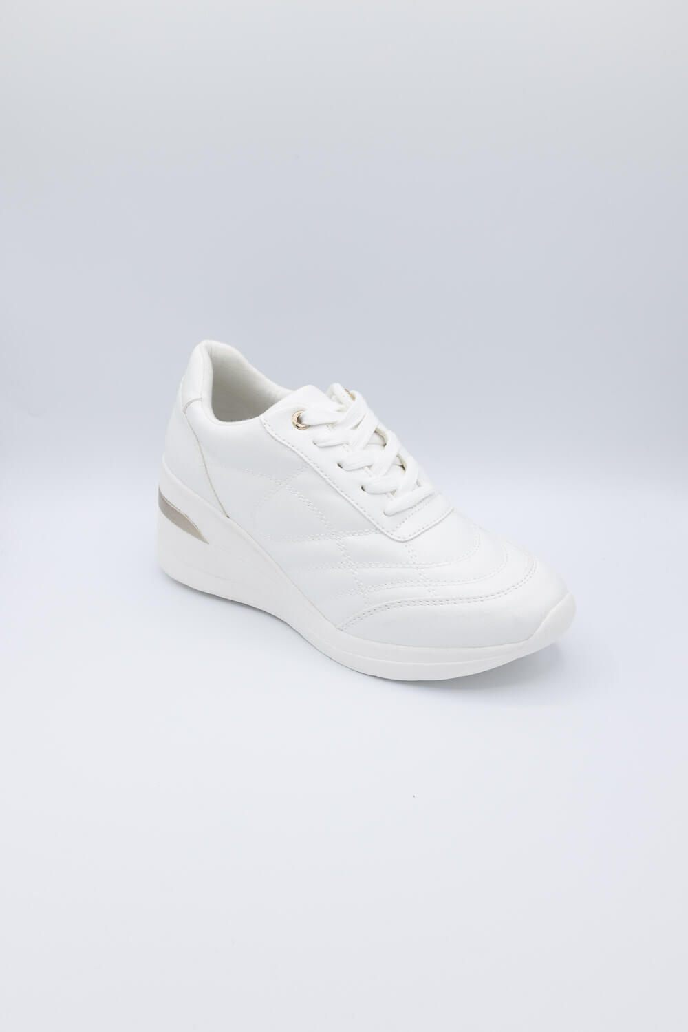 Soda Shoes Annie Wedged Sneakers for Women in White | ANNIE-G WHITE – Glik's
