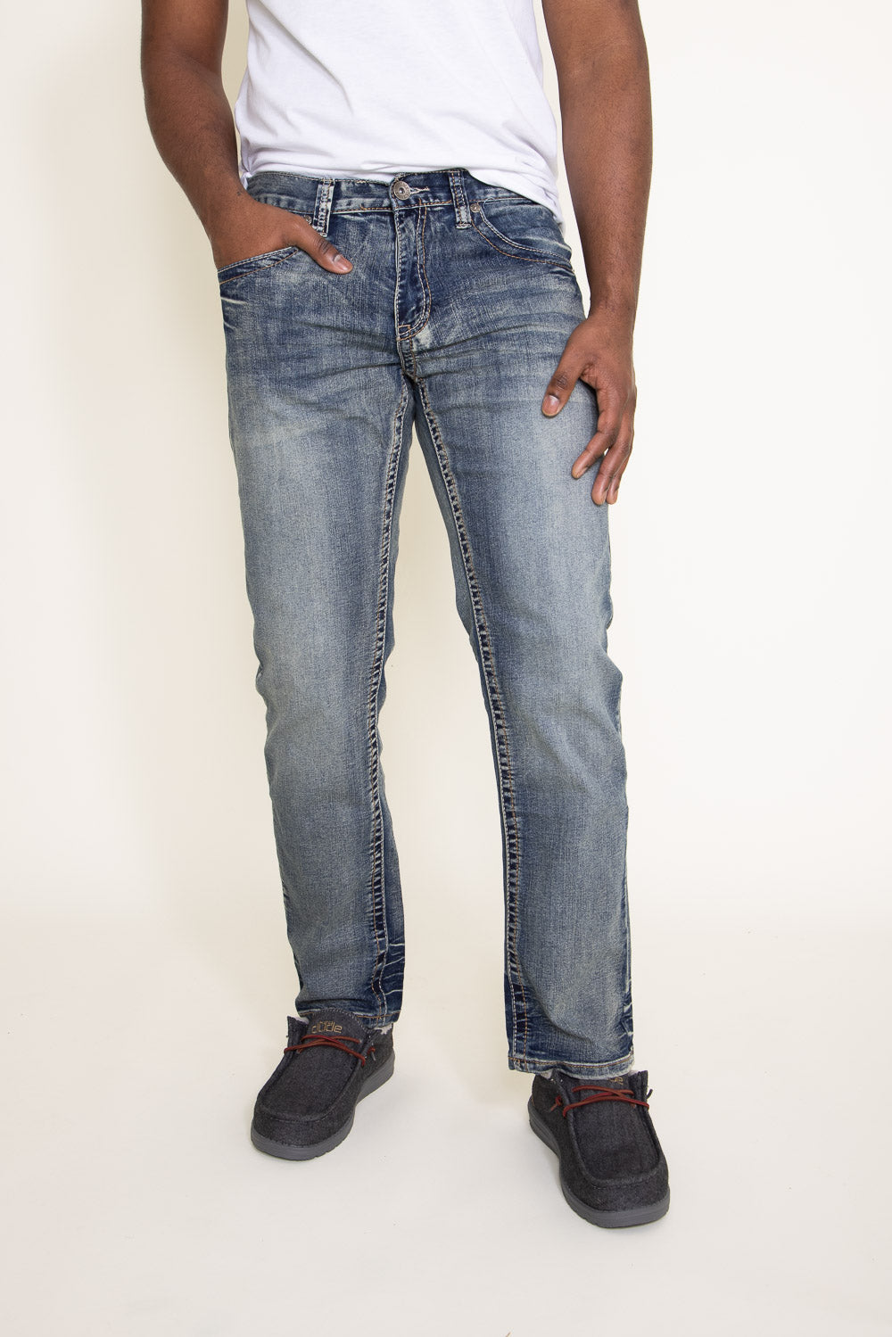 True Luck Ramsey Straight Stretch Jeans for Men | TL19150017 – Glik's