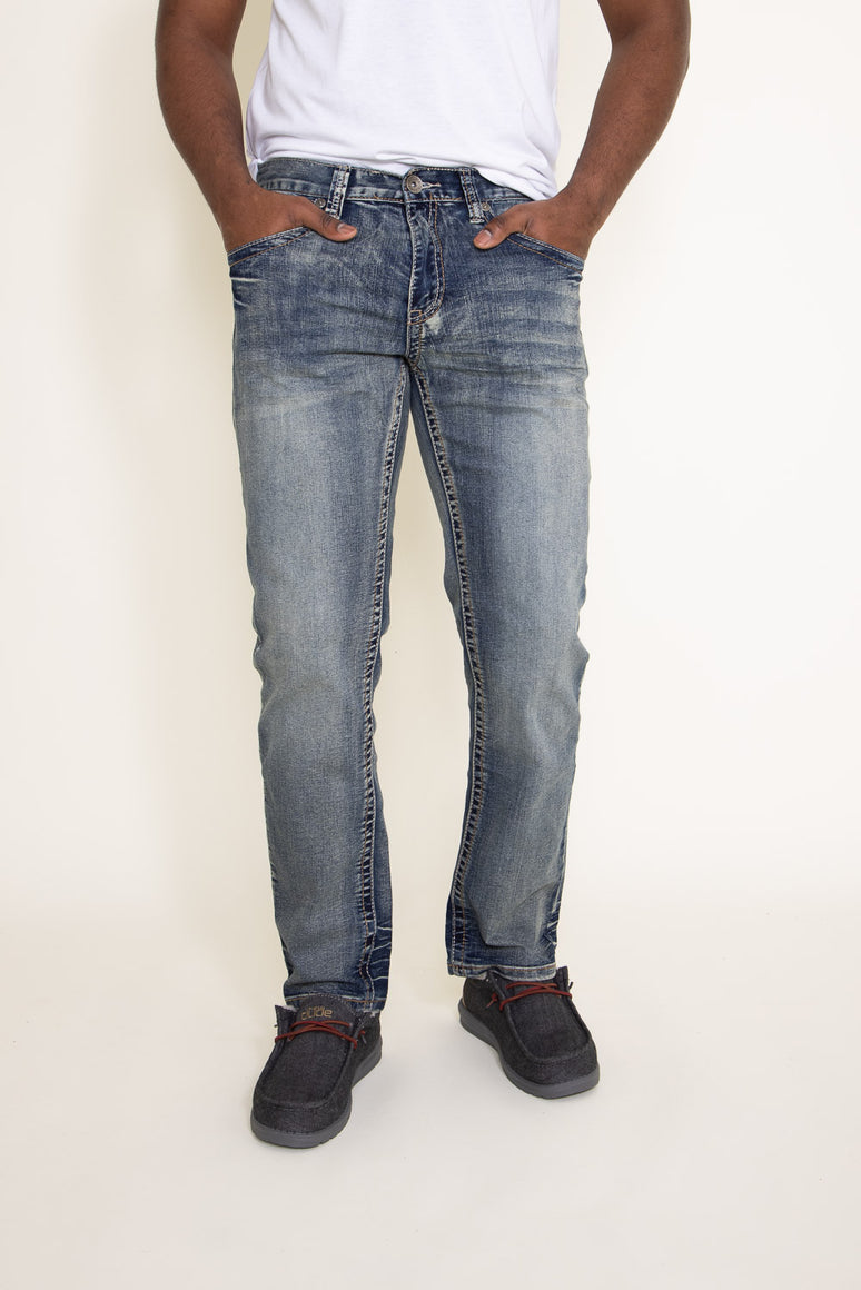 True Luck Ramsey Straight Stretch Jeans for Men | TL19150017 – Glik's