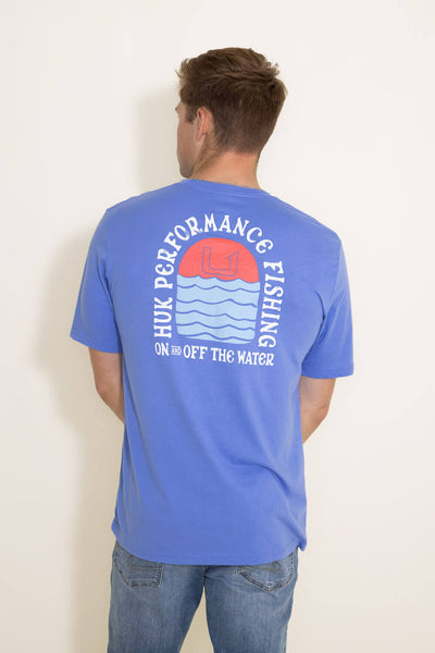 Huk Fishing American Huk T-Shirt for Men in Blue