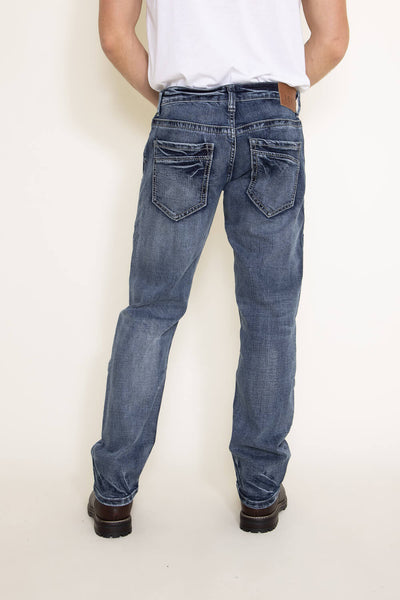 True Luck Arlington Bootcut Stretch Jeans for Men