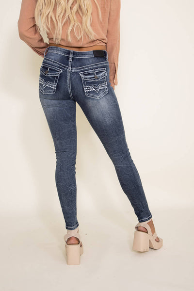 Cello Distressed Cropped Fray Bottom Skinny Jeans for Women