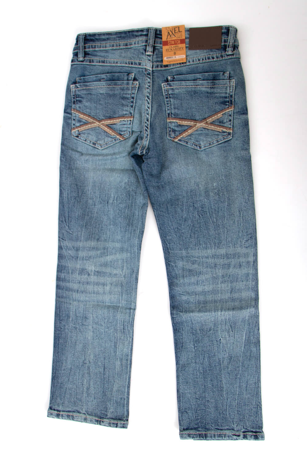 Axel Jeans Sam Classic Straight Leg Jeans for Boys in Light Wash | AXB ...