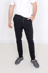 Copper & Oak Elastic File Tech Jogger Pants for Men in Black