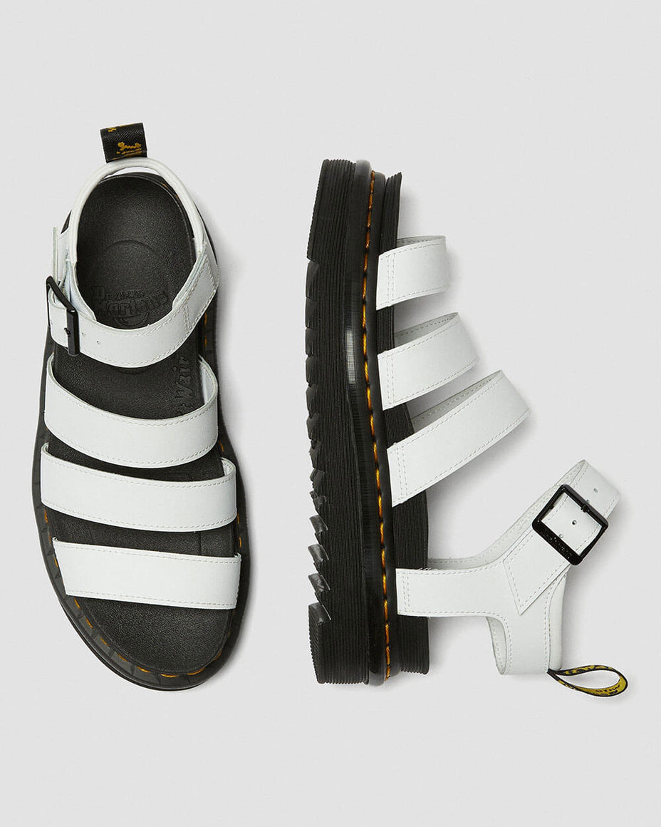 Dr. Martens Blaire Hydro Leather Gladiator Sandals for Women in White ...