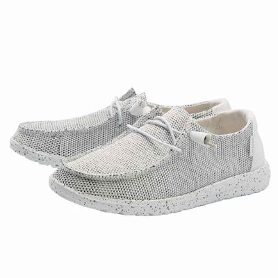 Hey Dude Chambray Beige Wendy Linen Womens Comfort Shoe 121410522