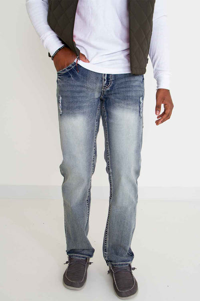 True Luck Kirk Bootcut Stretch Jeans for Men