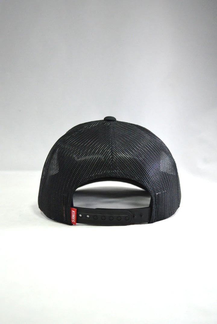 Kimes Ranch Weekly Trucker Hat in Black | S22-23200202-BLK/BLK – Glik's