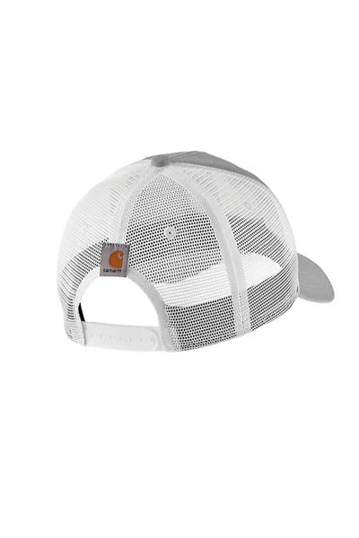 Carhartt Canvas Mesh-Back Logo Trucker Hat in Apricot