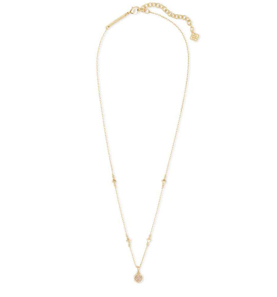 Kendra Scott Nola Gold Pendant Necklace in Iridescent Drusy | 42177048 ...