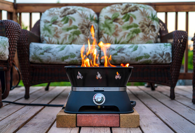 outland living fire pit table