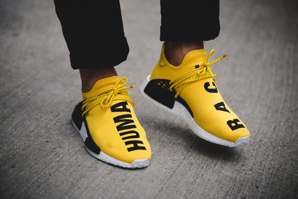 adidas human race shoes yellow