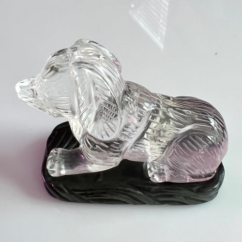 Hand Carved Crystal Dog