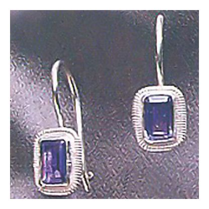 Brittania Iolite Earrings Silver