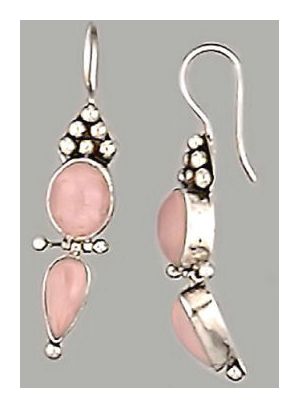 Carlotta Rose Quartz Earrings