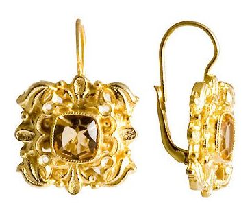 Catherine Of Aragon Citrine Earrings