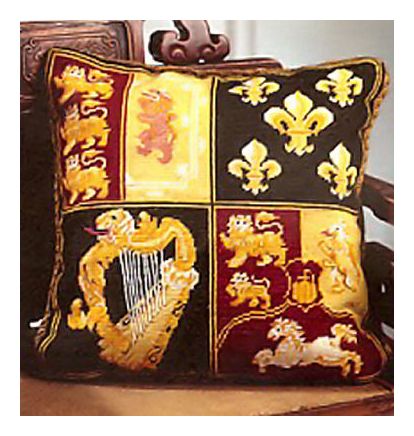 Coeur de Lion Needlepoint Pillow