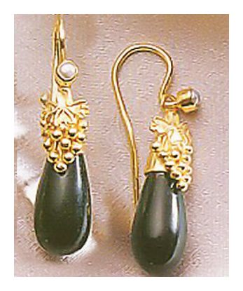 Corinthian Onyx Screw Back Earrings