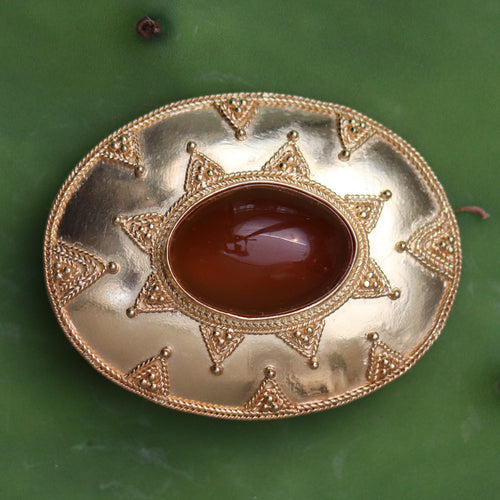 Côte d’Ivoire Carnelian Brooch