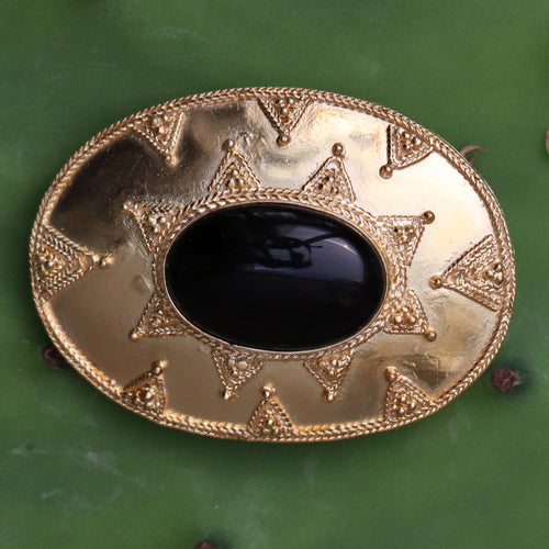 Côte d’Ivoire Onyx Brooch