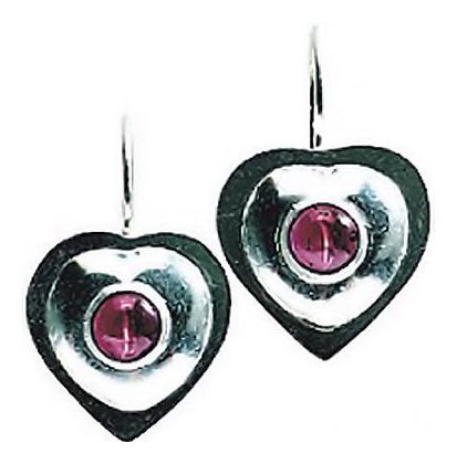 Dear Heart Garnet Earrings