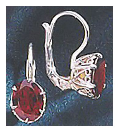 Mayfair Garnet Silver Earrings