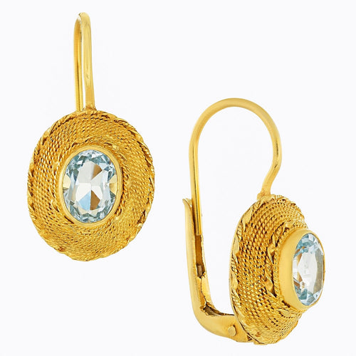 Greco-Roman Blue Topaz Earrings