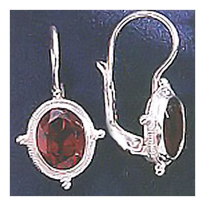 Grosvenor Garnet Silver Earrings