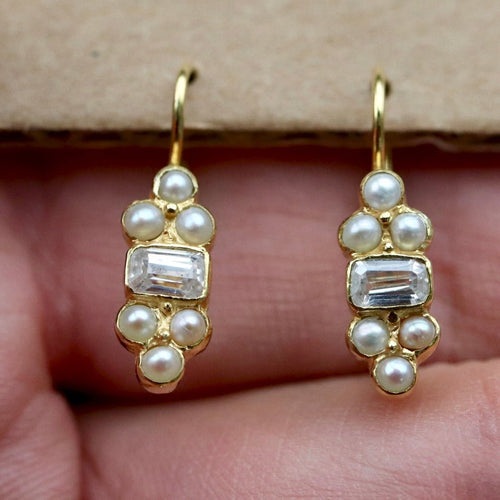 Highbury 14k Gold, Cubic Zirconia and Pearl Earrings