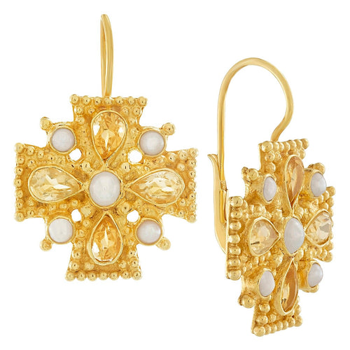 Isabella of Castille Citrine Earrings