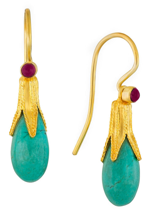 Jane Eyre's Turquoise Teardrop Earrings