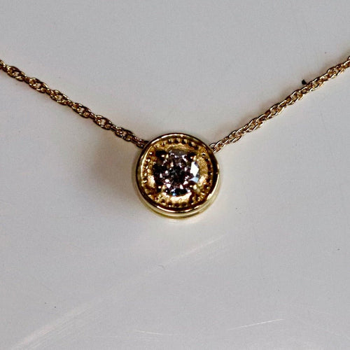 La Vie est Belle Clover 14k Gold and Diamond Necklace