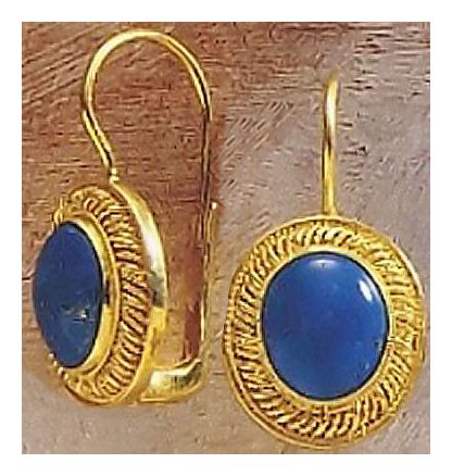 Lammermoor Lapis Victorian Earrings