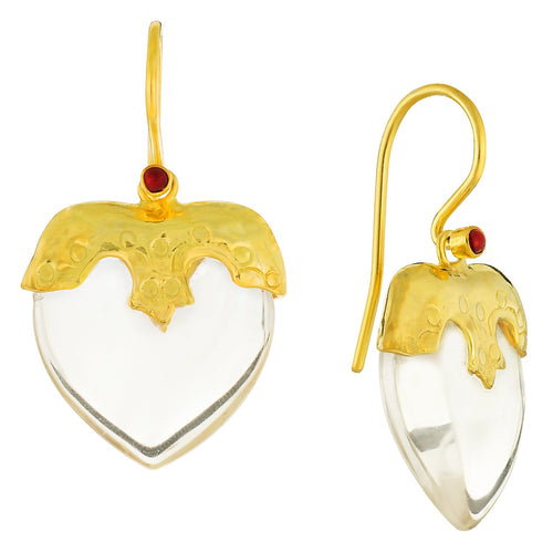 Little Nell Crystal Heart Earrings