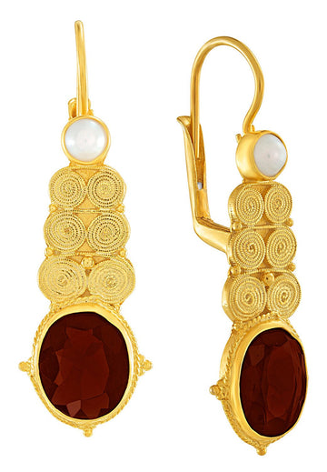 Malabar Garnet Earrings : Museum of Jewelry