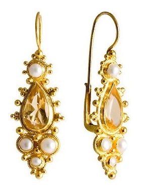 Midsummer's Ball Earrings in Citrine