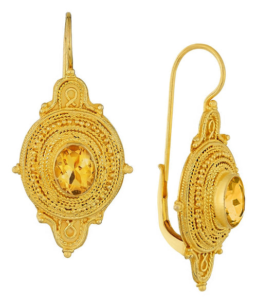 Northumbrian Citrine Earrings