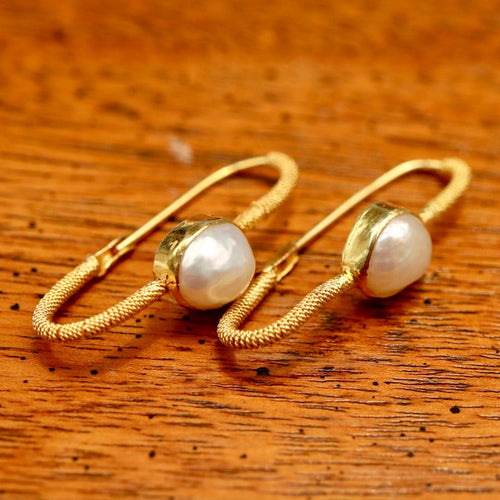 Pearl Mirror Earrings