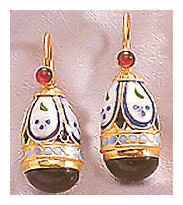 Princess Alexandra Onyx Screw Back Earrings