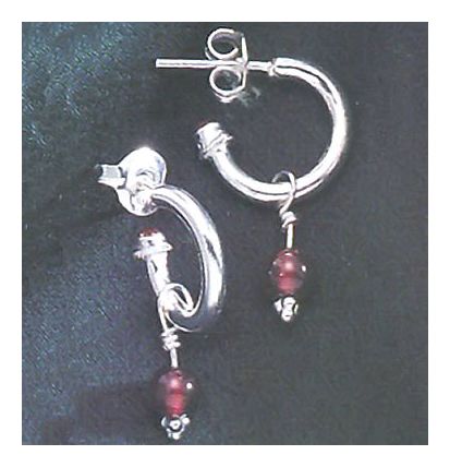 Tears of Eve Garnet Silver Earrings