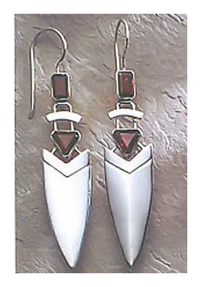 Silver Arrow Deco Earrings