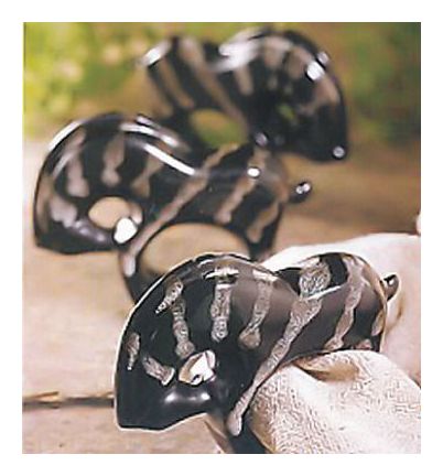 Somalian Zebra Napkin Rings-Set of 6