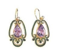 Sylvan Amethyst Screw Back Earrings