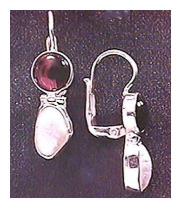 Trafalgar Garnet and Pearl Silver Earrings