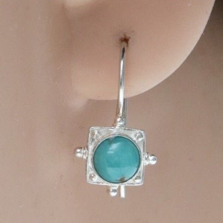 Trudy Trueheart Turquoise Silver Earrings