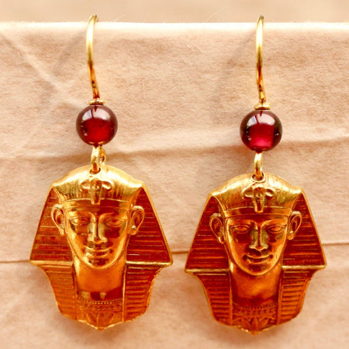 Tutankhamun Garnet Earrings