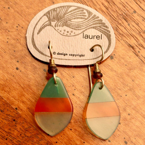 Vintage Laurel Inc Agate earrings