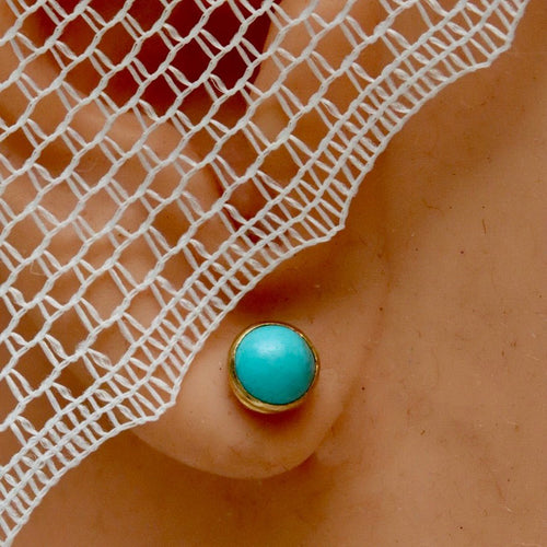 Vintage Shashi Turquoise Round Studs